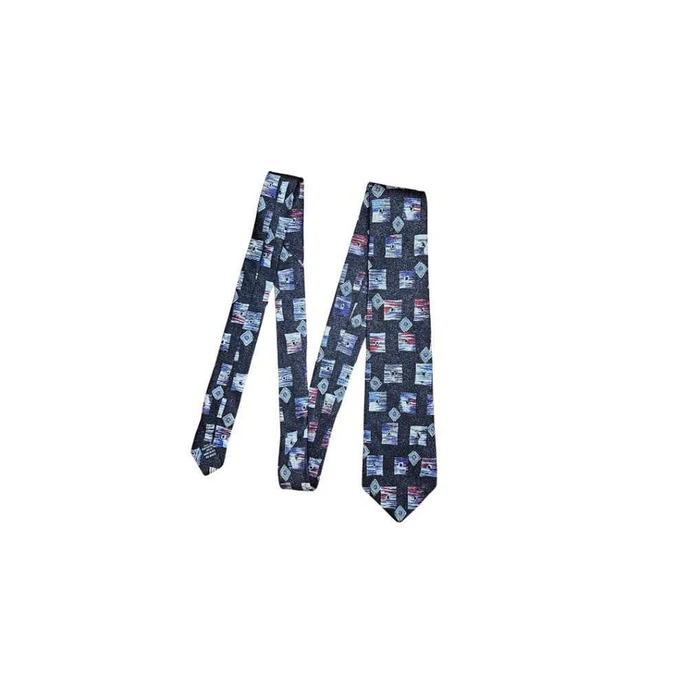 Vintage Club Room Boy's 100% Silk Abstract Tie